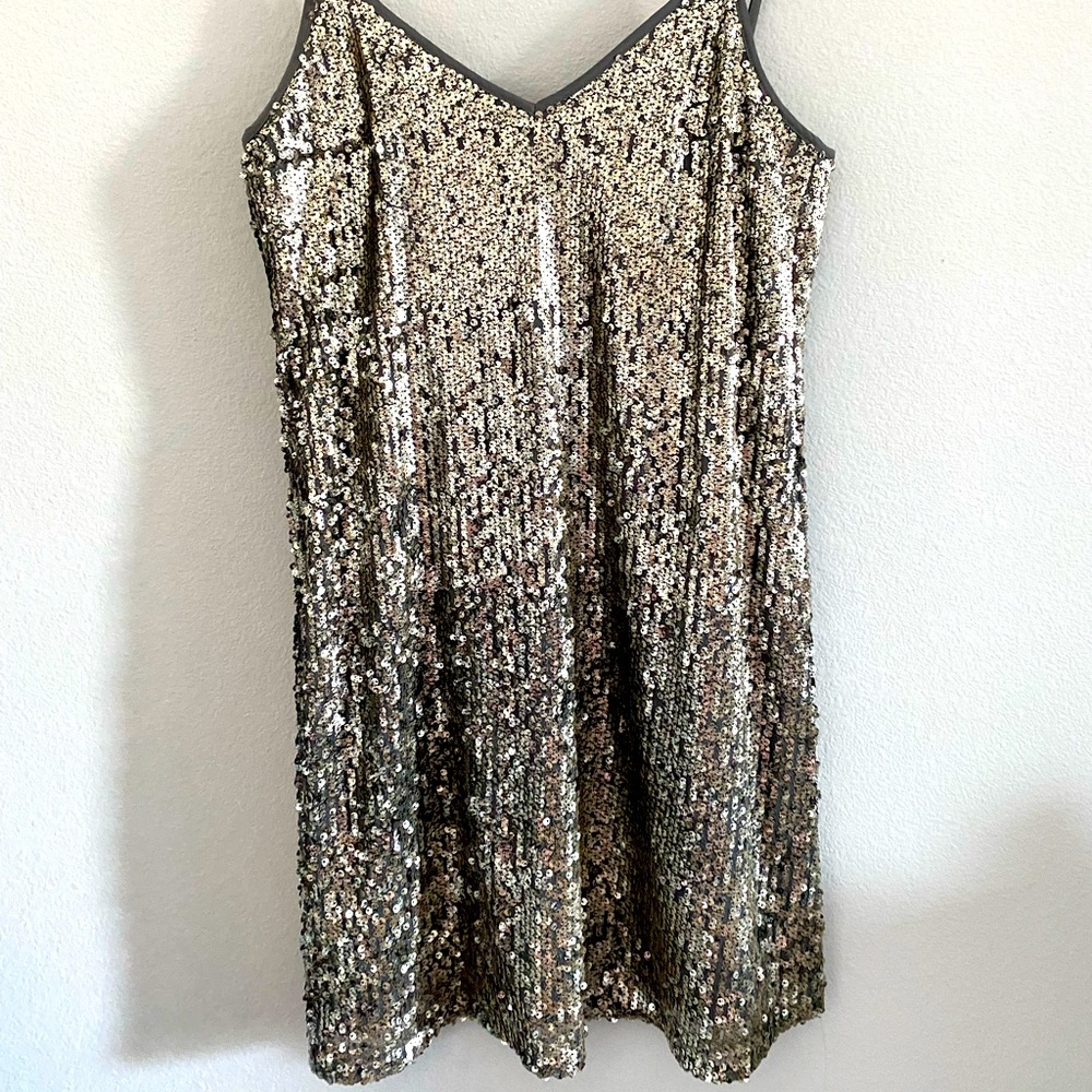 Abercrombie & Fitch gold sequin dress